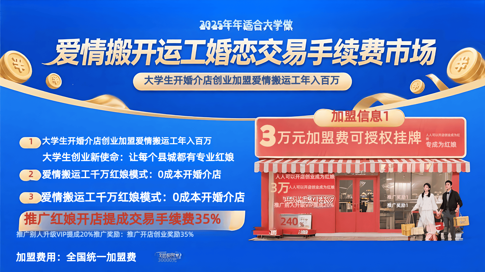 从学生到老板：我做婚介平台的成功之路 免费入驻爱情搬运工平台开婚介网店