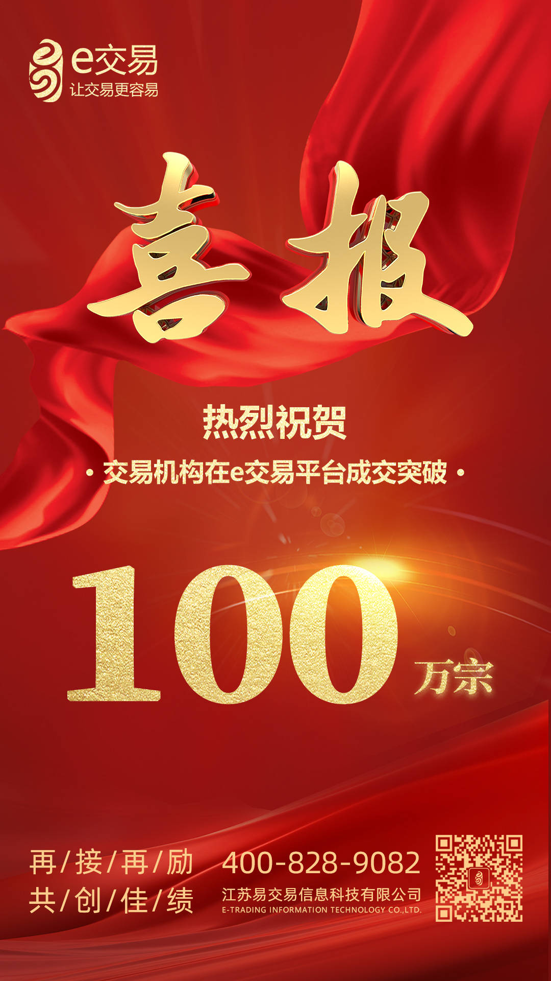 交易机构在e交易平台完成交易百万宗